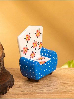 Мебель для кукол «Кресло с цветами», 5x3x7.5 см, дерево