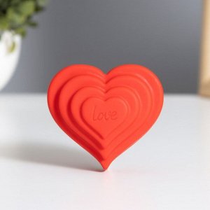 Фигурка светящаяся RISALUX «Большое сердце», 2 Вт, LED-ночник, красный, 3.5x6.5x6 см