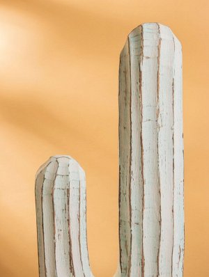 Сувенир «Кактус», 24x9x54 см, дерево, голубой