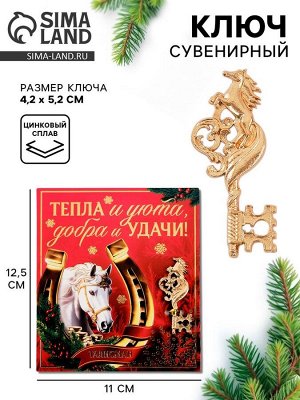 Ключ сувенирный новогодний «Тепла и уюта»
