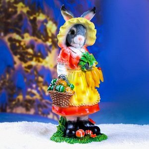 Садовая фигура из полистоуна «Зайчиха с корзинкой», 50x19x22 см
