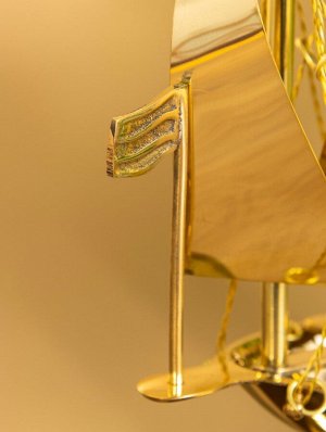 Корабль сувенирный 14х6х21 см, латунь