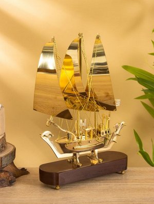 Корабль сувенирный 23х6,5х30 см, латунь