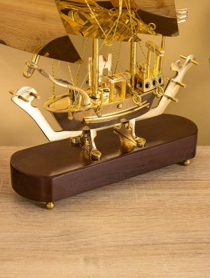 Корабль сувенирный 23х6,5х30 см, латунь