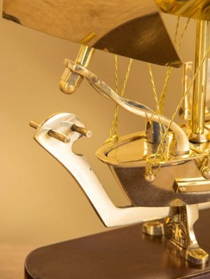 Корабль сувенирный 23х6,5х30 см, латунь