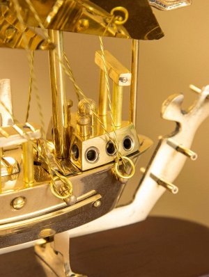 Корабль сувенирный 23х6,5х30 см, латунь