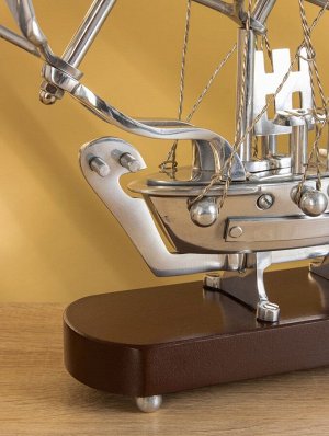 Корабль сувенирный 30х8х40 см, латунь