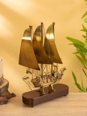 Корабль сувенирный 23х6,5х30 см, латунь