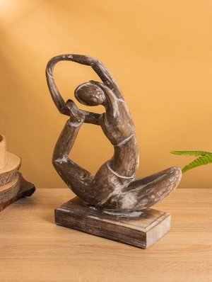 Сувенир «Йога», 27x10x33 см, дерево, коричневый