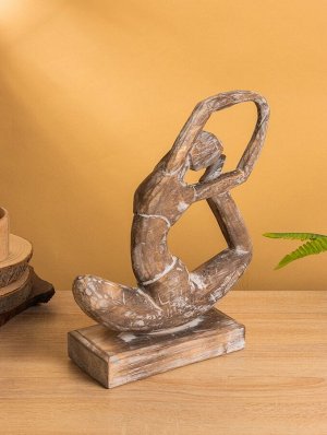 Сувенир «Йога», 27x10x33 см, дерево, коричневый