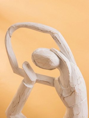 Сувенир «Йога», 25x10x35 см, дерево, белый