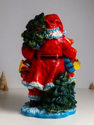 Фигура гипс «Дед Мороз», 52x32x26.5 см, красный