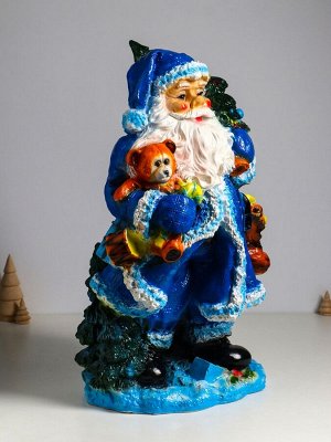 Фигура гипс «Дед Мороз», 52x32x26.5 см, синий