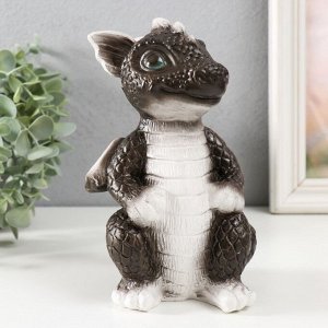 Фигурка гипс «Дракончик», 18x10x10 см, чёрно-белый