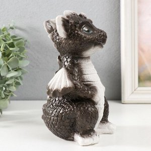 Фигурка гипс «Дракончик», 18x10x10 см, чёрно-белый
