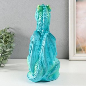 Фигурка гипс «Дракон», 25x12x13 см, бирюзовый