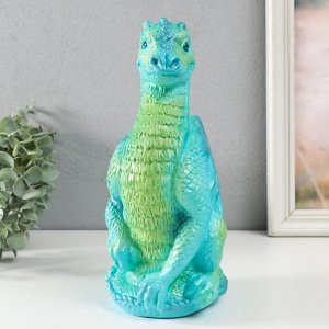 Фигурка гипс «Дракон», 25x12x13 см, бирюзовый