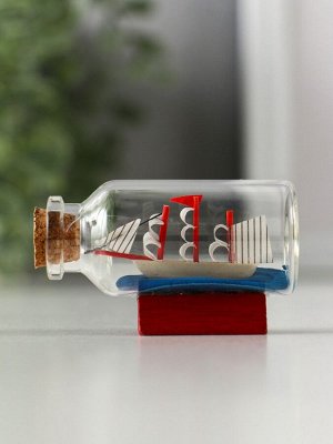 Корабль в бутылке «Тимур», фигурка, 6x2.5x3.5 см