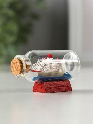 Корабль в бутылке «Тимур», фигурка, 6x2.5x3.5 см