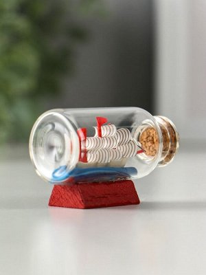 Корабль в бутылке «Тимур», фигурка, 6x2.5x3.5 см