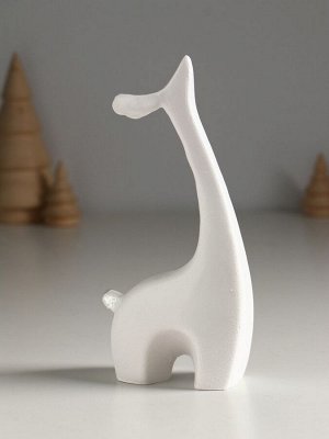 Фигурка «Оленёнок», 17.5x8.5x4.5 см, белый с посеребрением