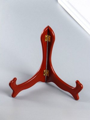 Подставка для тарелок и чайный блин, пластик под дерево, 16x11 см