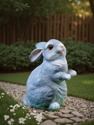Садовая фигура из полистоуна «Кролик», 12.5x8x9 см