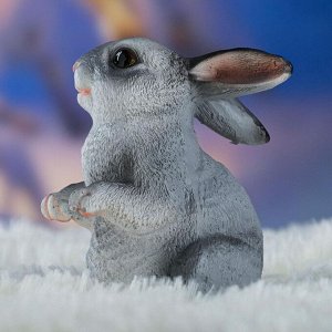 Садовая фигура из полистоуна «Кролик», 12.5x8x9 см