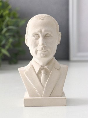 Бюст «Путин В.В.», фигурка гипс, 11x6.5x5.5 см, белый