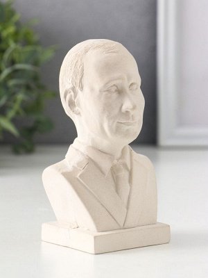 Бюст «Путин В.В.», фигурка гипс, 11x6.5x5.5 см, белый