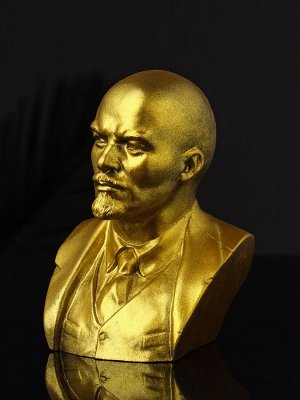 Бюст «Ленин В.И.», 11x9x8 см, гипс под золото