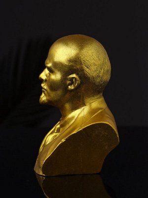 Бюст «Ленин В.И.», 11x9x8 см, гипс под золото
