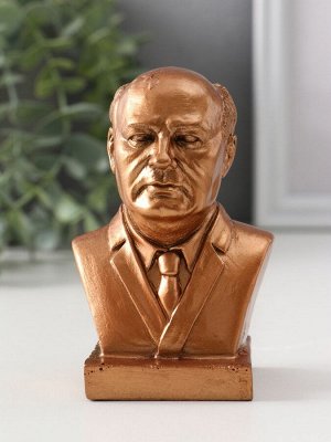 Бюст «Горбачёв», фигурка гипс, 10.5x6.5x5 см, бронза