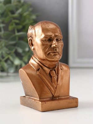 Бюст «Горбачёв», фигурка гипс, 10.5x6.5x5 см, бронза