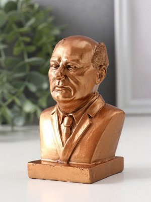 Бюст «Горбачёв», фигурка гипс, 10.5x6.5x5 см, бронза