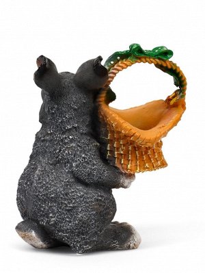 Садовая фигура из полистоуна «Зайка с лукошком», 33.5x28x28 см