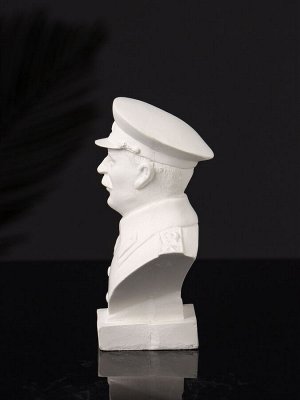 Бюст «Сталин И.В.», 10x7x5 см, натуральный, гипс