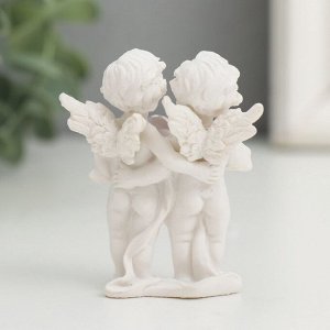 Фигурка полистоун «Белоснежные ангелы хрустальное сердце», 5.6x4.3x2.3 см