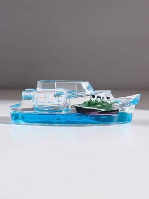 Фигурка-антистресс «Корабль в жидкости. Яхта», 13 см