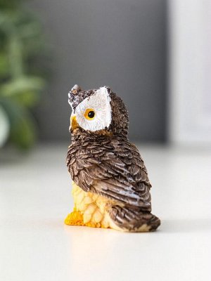 Фигурка полистоун «Серая сова», 2.3x4.3x4.5 см, МИКС