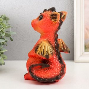 Фигурка гипс «Дракончик», 18x10x10 см, оранжевый