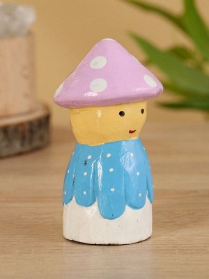 Сувенир «Гномик», 5.5x5.5x10 см, дерево, сиренево-голубой