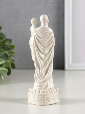 Фигурка гипс «Дева Мария с младенцем», 14x5 см, перламутр