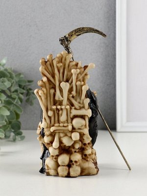 Фигурка полистоун «Скелет на троне с косой», 9x9x16.7 см