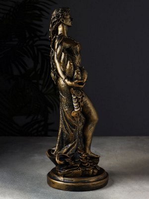 Фигура гипс «Фортуна», 14x14x44 см, под бронзу