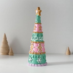 Фигурка полистоун «Ёлочка глазированная с пряничкой», 9x8.5x25 см