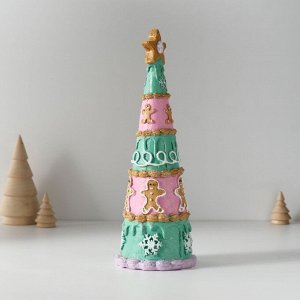 Фигурка полистоун «Ёлочка глазированная с пряничкой», 9x8.5x25 см