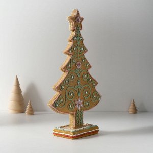 Фигурка полистоун «Ёлочка пряничная с узорами из глазури», 18.5x7x30.5 см