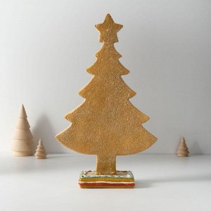 Фигурка полистоун «Ёлочка пряничная с узорами из глазури», 18.5x7x30.5 см