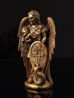 Фигурка гипс «Архангел Михаил», 14x9x4 см, под бронзу